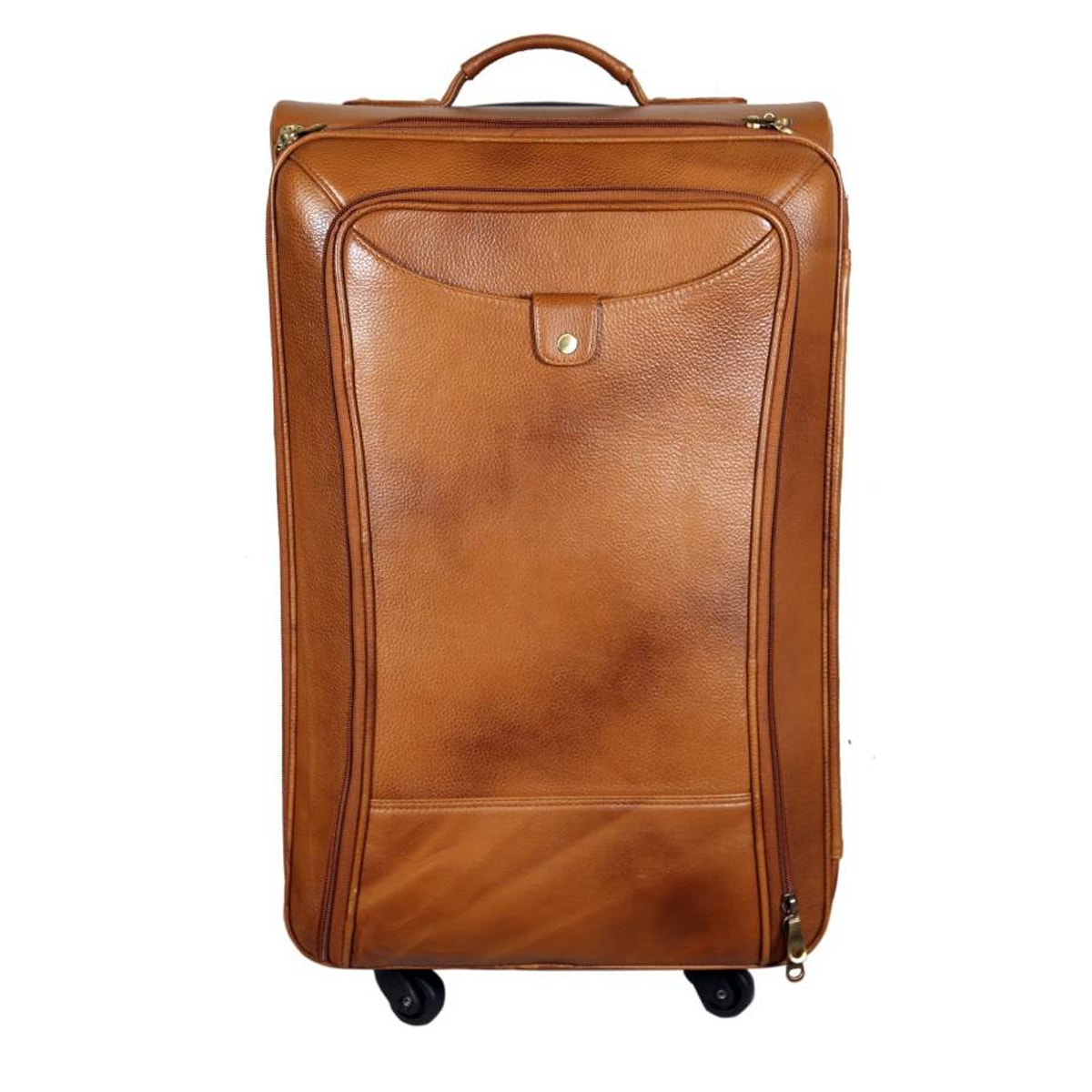 pure leather trolley bags